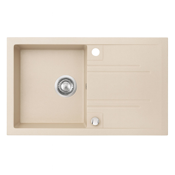 Slika Sudopera granitna BEŽ DRGM48/78SA 78x48 cm sa sifonom